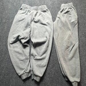 Nike Sportswear Club Fleece Joggers Grey Sweatpants Bundle 2 Pairs Boys XL